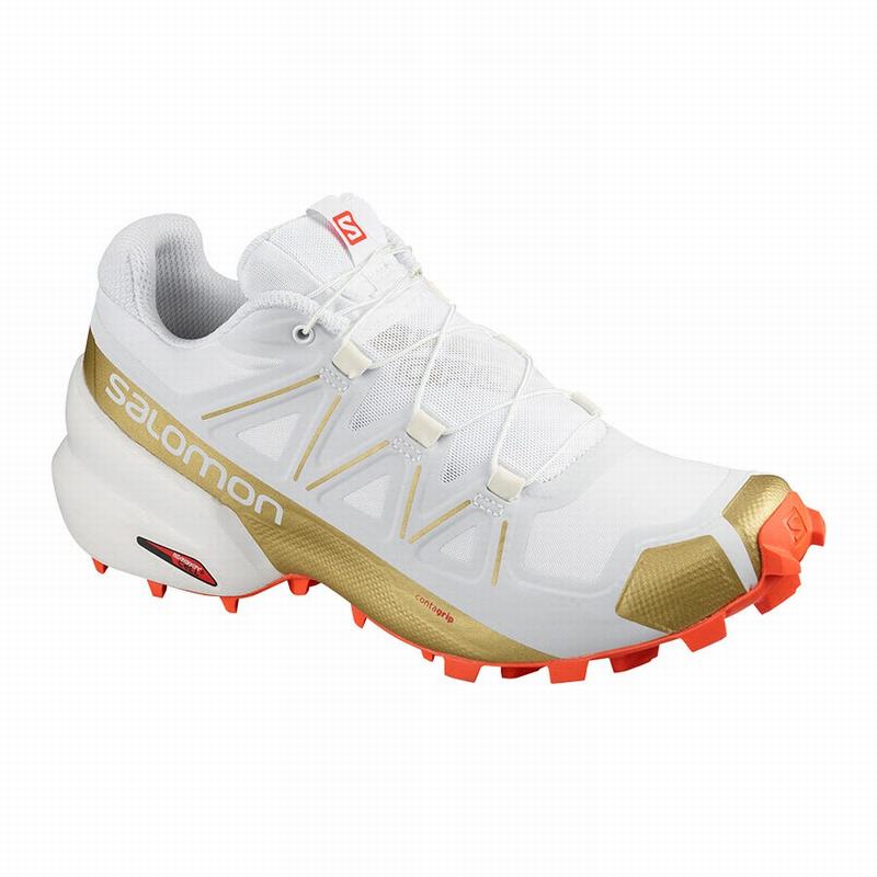 Chaussure Trail Running Salomon SPEEDCROSS 5 GTS W Femme Blanche | OAFCU-1682