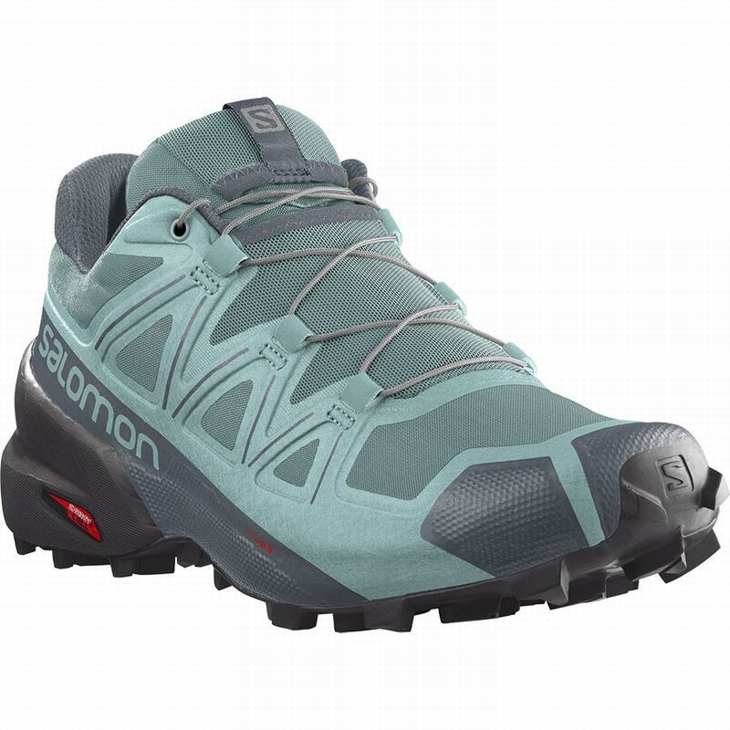 Chaussure Trail Running Salomon SPEEDCROSS 5 Femme Turquoise | IXTJD-8341