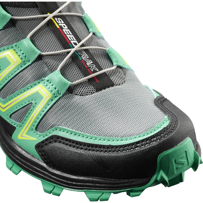 Chaussure Trail Running Salomon SPEEDTRAK W Femme Argent Vert | XAVHQ-0628