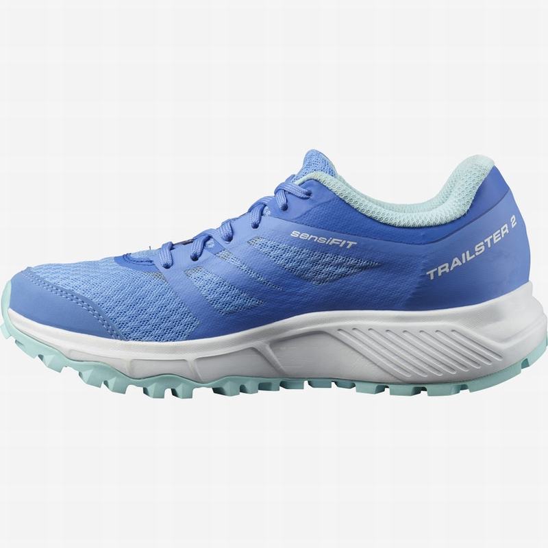 Chaussure Trail Running Salomon TRAILSTER 2 Femme Bleu Blanche | YFPOT-7950