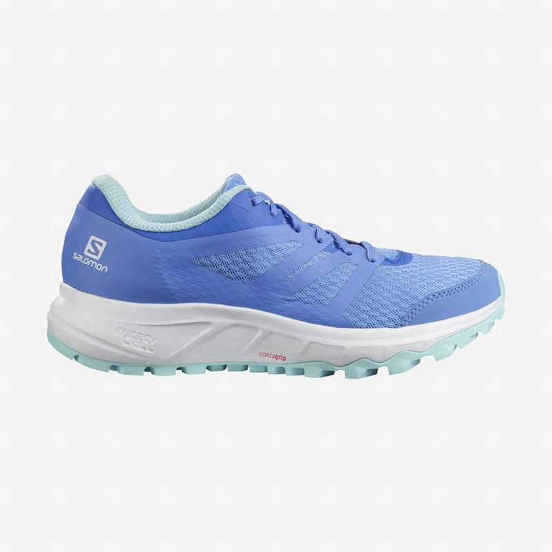 Chaussure Trail Running Salomon TRAILSTER 2 Femme Bleu Blanche | YFPOT-7950