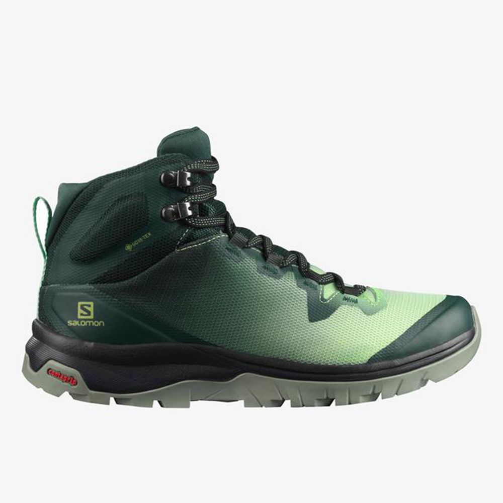 Chaussure Trail Running Salomon VAYA MID GTX Femme Vert | SDCHR-0436