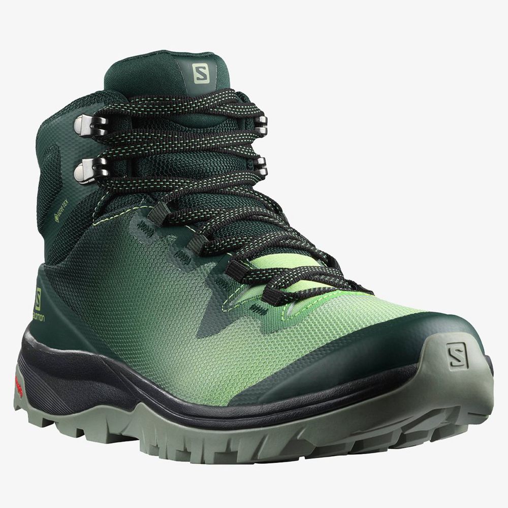 Chaussure Trail Running Salomon VAYA MID GTX Femme Vert | SDCHR-0436