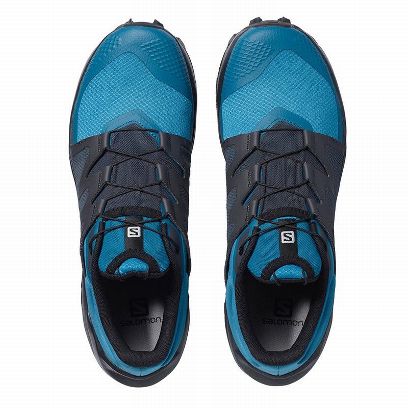 Chaussure Trail Running Salomon WILDCROSS Homme Bleu Noir | DTSFP-2158