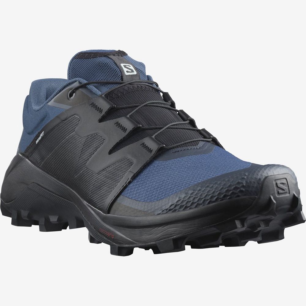 Chaussure Trail Running Salomon WILDCROSS Homme Noir Noir Bleu Marine | NRSVT-2098