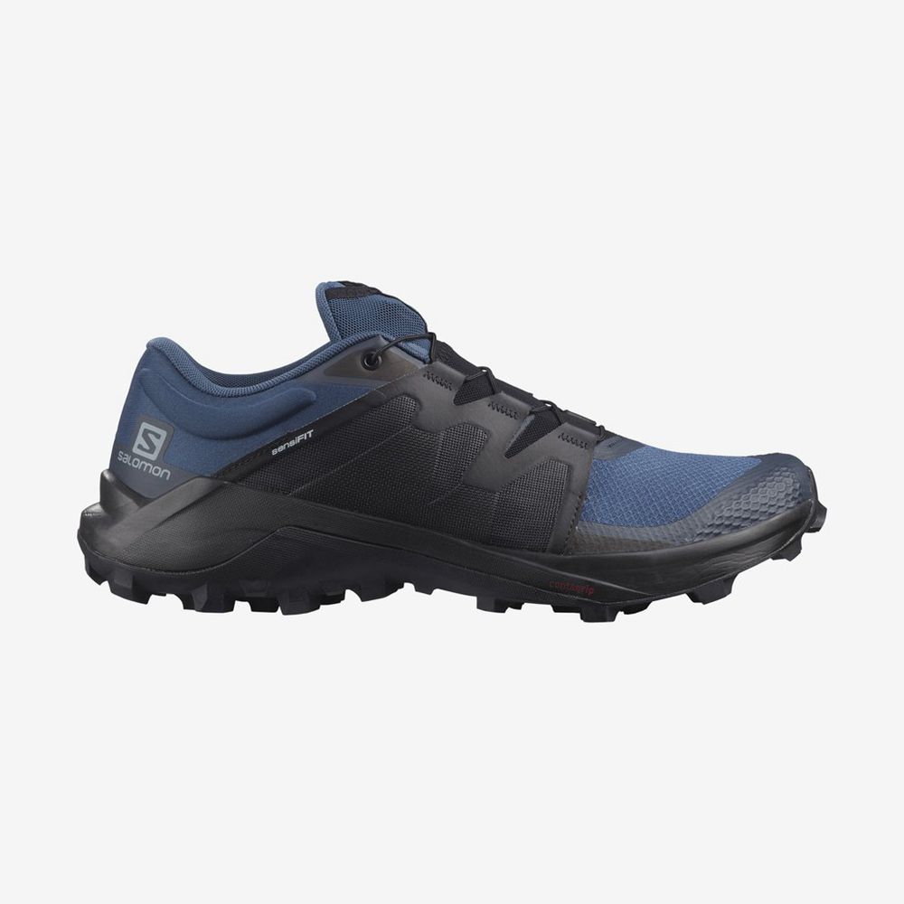 Chaussure Trail Running Salomon WILDCROSS Homme Noir Noir Bleu Marine | NRSVT-2098