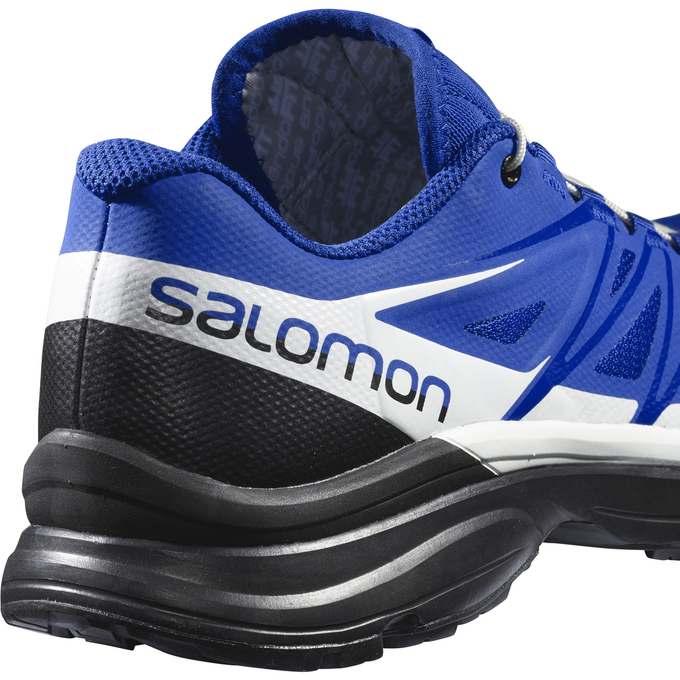 Chaussure Trail Running Salomon WINGS PRO 3 Homme Bleu Blanche Noir | SXWMG-9215