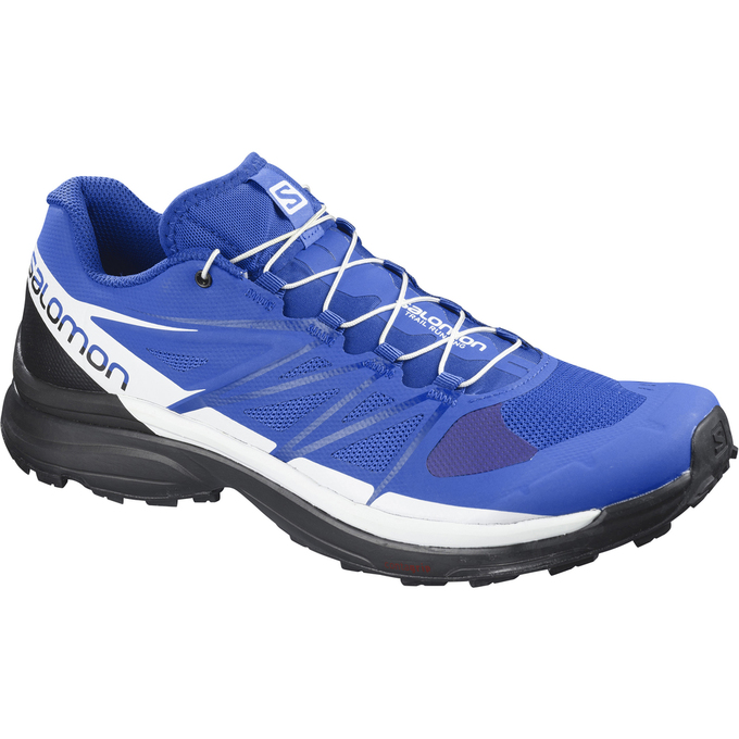 Chaussure Trail Running Salomon WINGS PRO 3 Homme Bleu Blanche Noir | SXWMG-9215