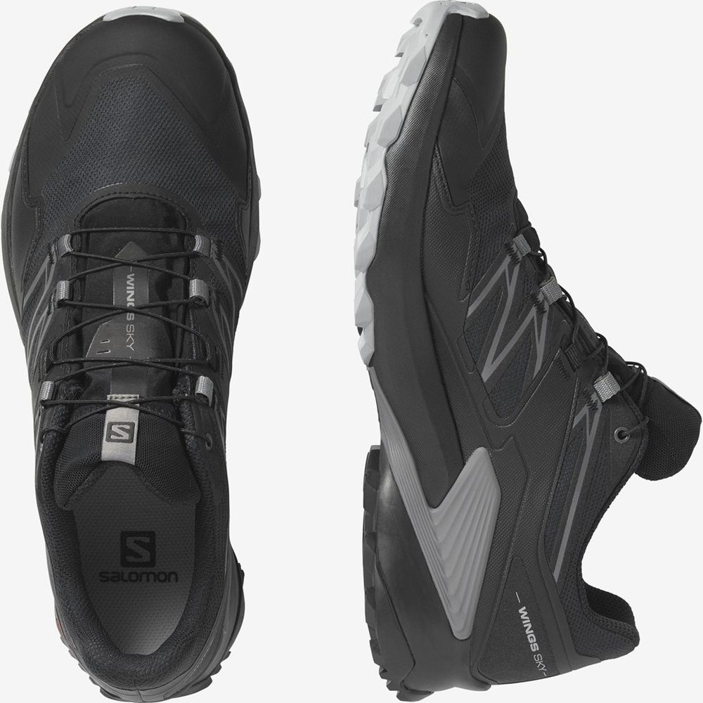 Chaussure Trail Running Salomon WINGS SKY GORE-TEX Homme Noir Jaune | XJLQR-1953