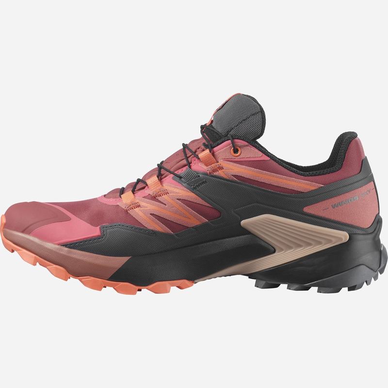 Chaussure Trail Running Salomon WINGS SKY GORE-TEX Femme Rouge Noir | WUSDY-3701