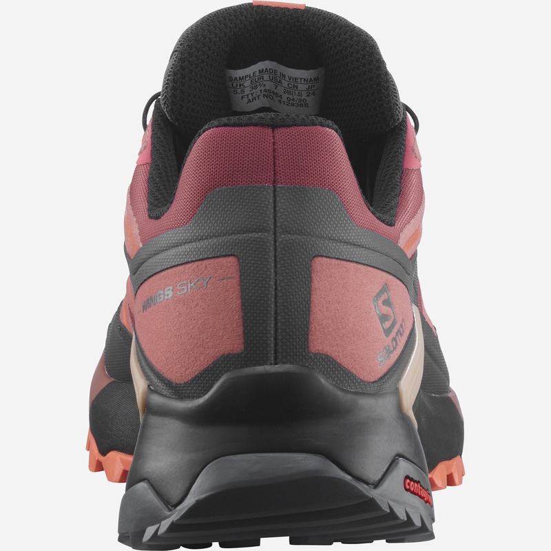 Chaussure Trail Running Salomon WINGS SKY GORE-TEX Femme Rouge Noir | WUSDY-3701