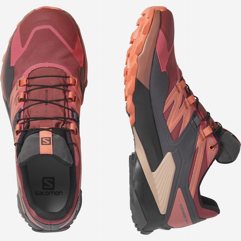 Chaussure Trail Running Salomon WINGS SKY GORE-TEX Femme Rouge Noir | WUSDY-3701