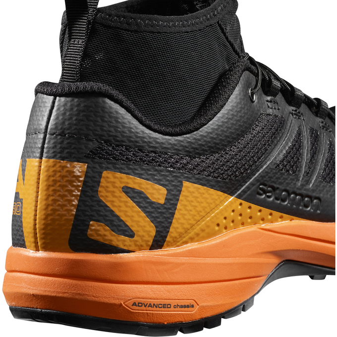 Chaussure Trail Running Salomon XA ENDURO Homme Noir Orange | FUCTW-3097