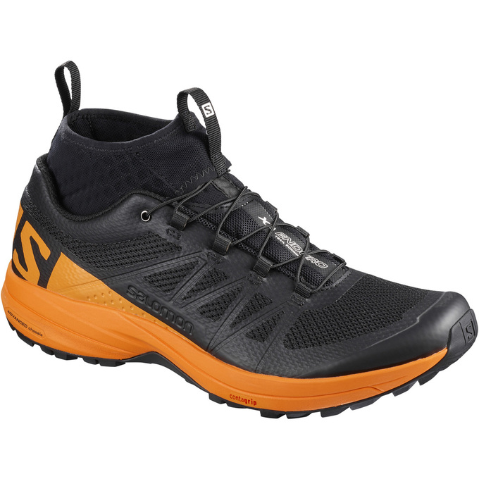 Chaussure Trail Running Salomon XA ENDURO Homme Noir Orange | FUCTW-3097