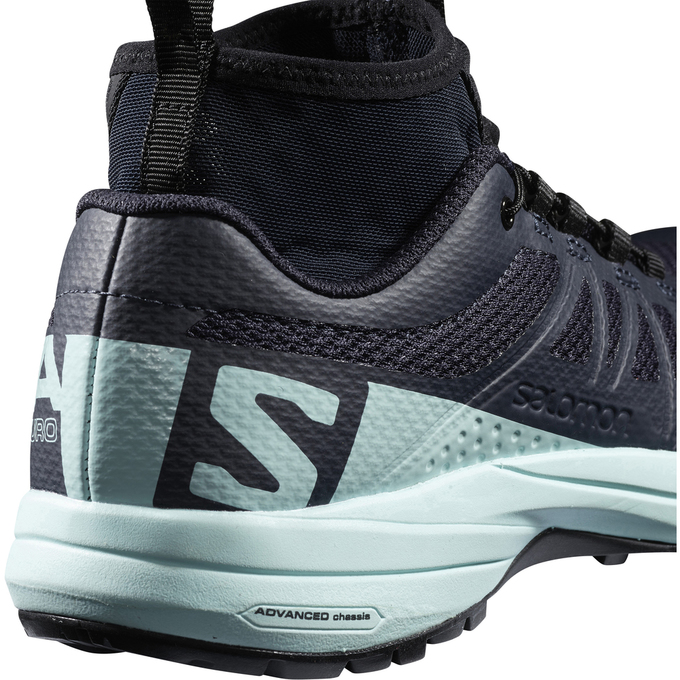 Chaussure Trail Running Salomon XA ENDURO W Femme Noir Bleu Clair | RHTVF-2684