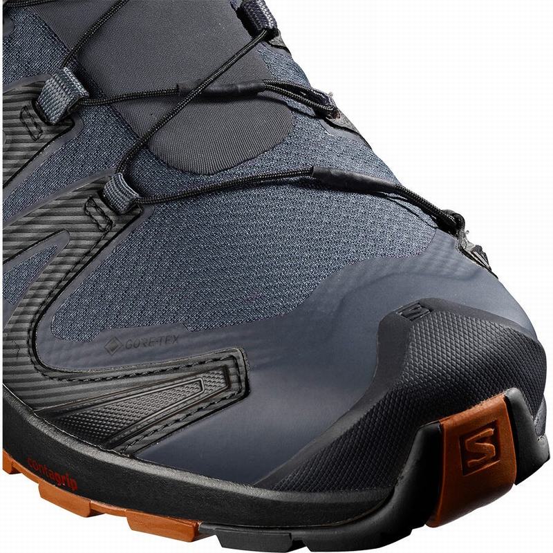 Chaussure Trail Running Salomon XA PRO 3D V8 GORE-TEX WIDE Homme Bleu Foncé Noir | HQNJP-2794