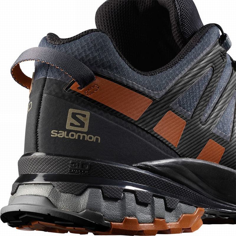 Chaussure Trail Running Salomon XA PRO 3D V8 GORE-TEX WIDE Homme Bleu Foncé Noir | HQNJP-2794