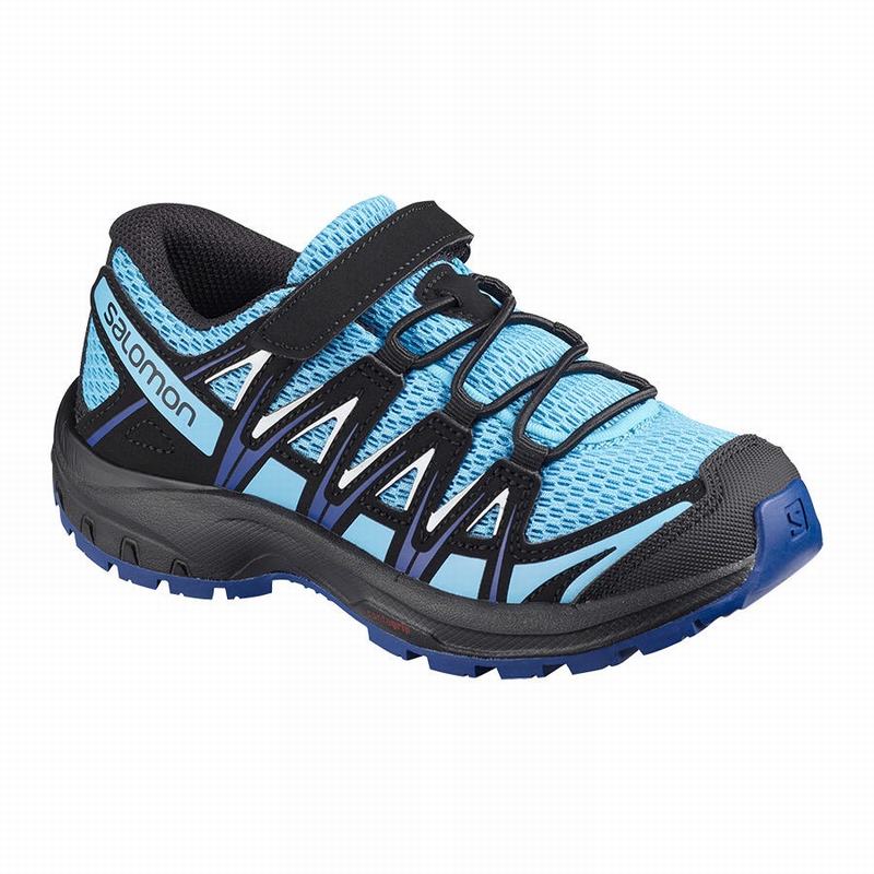 Chaussure Trail Running Salomon XA PRO 3D K Enfant Bleu Blanche | WHGJM-2859