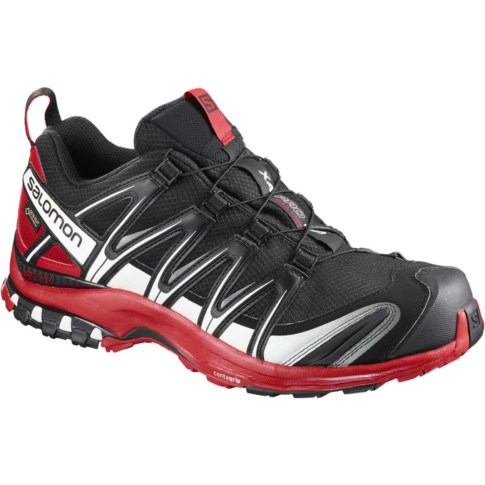 Chaussure Trail Running Salomon XA PRO 3D GTX Homme Noir Rouge | PEOFX-6154