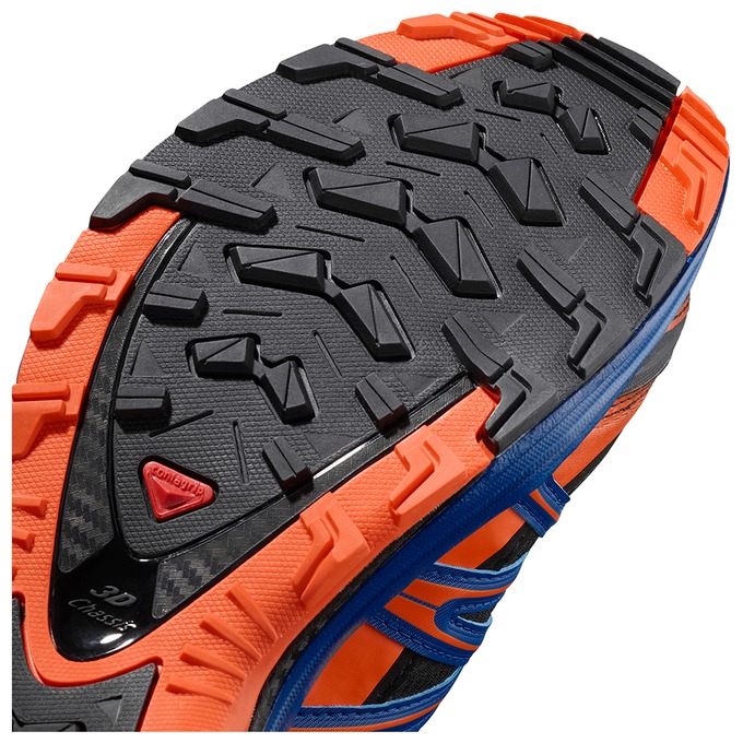 Chaussure Trail Running Salomon XA PRO 3D GTX LTD Homme Noir Orange Bleu | ZHBIA-7639