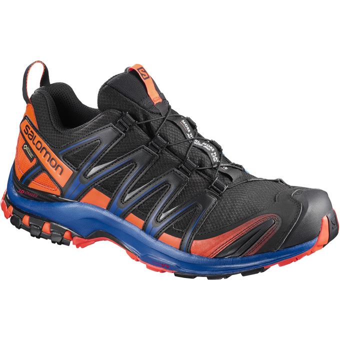 Chaussure Trail Running Salomon XA PRO 3D GTX LTD Homme Noir Orange Bleu | ZHBIA-7639