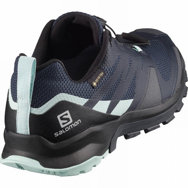 Chaussure Trail Running Salomon XA ROGG GTX W Femme Bleu Marine Noir | JSFXO-1635