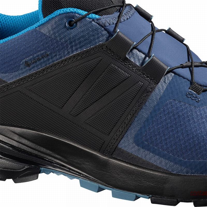 Chaussure Trail Running Salomon XA WILD GORE-TEX Homme Bleu Noir | LZPOE-6437