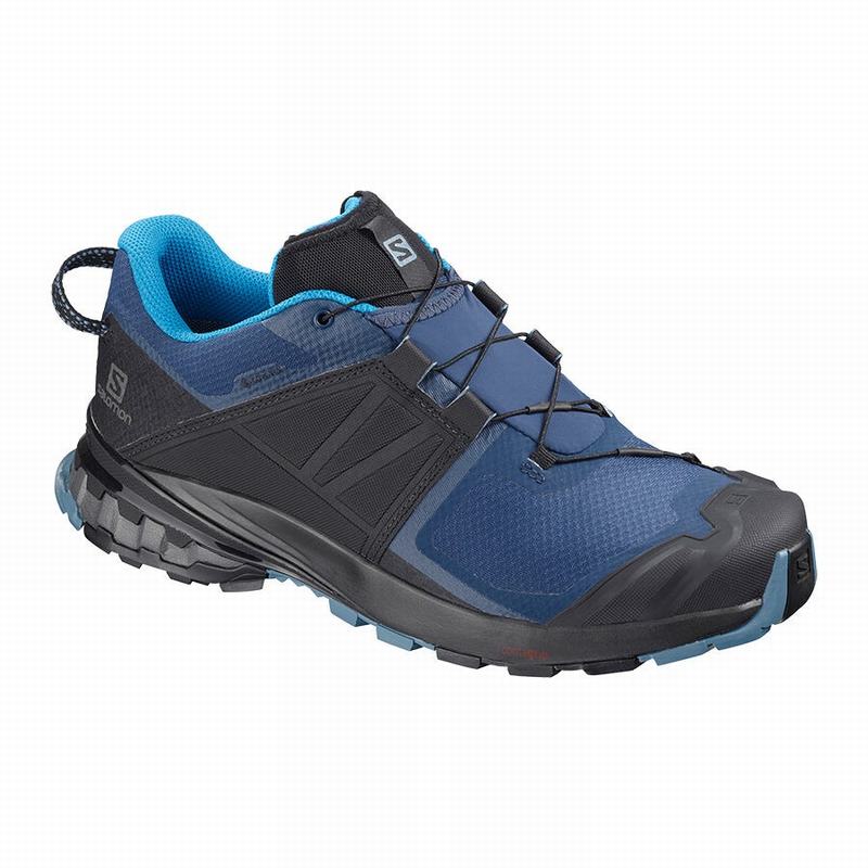 Chaussure Trail Running Salomon XA WILD GORE-TEX Homme Bleu Noir | LZPOE-6437