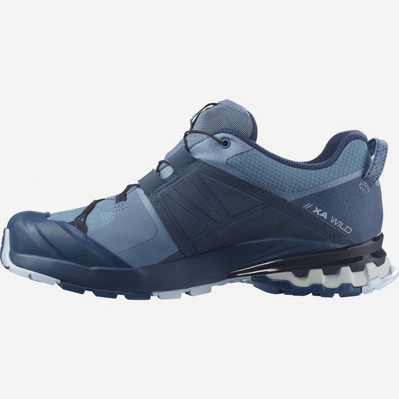 Chaussure Trail Running Salomon XA WILD GORE-TEX Femme Bleu | FAMSN-9365