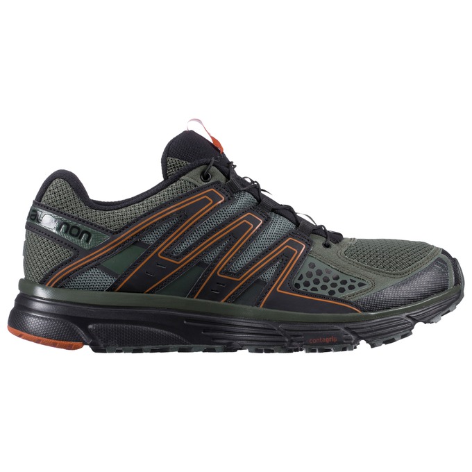 Chaussure Trail Running Salomon X-MISSION 3 Homme Vert Olive Noir | WXBKQ-6401