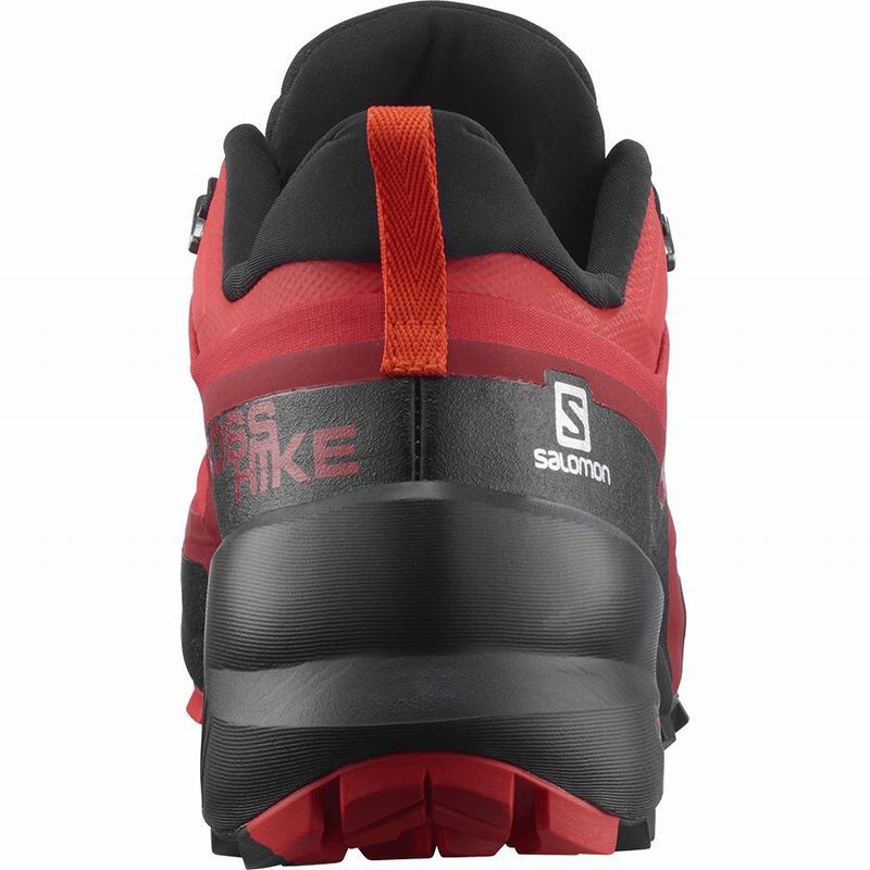 Chaussure de Randonnée Salomon CROSS HIKE GORE-TEX Homme Noir Rouge Orange | QMWGU-9106