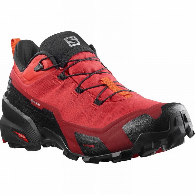 Chaussure de Randonnée Salomon CROSS HIKE GORE-TEX Homme Noir Rouge Orange | QMWGU-9106