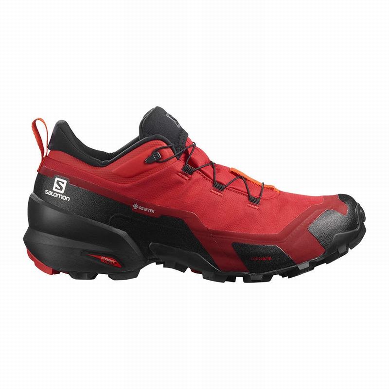 Chaussure de Randonnée Salomon CROSS HIKE GORE-TEX Homme Noir Rouge Orange | QMWGU-9106