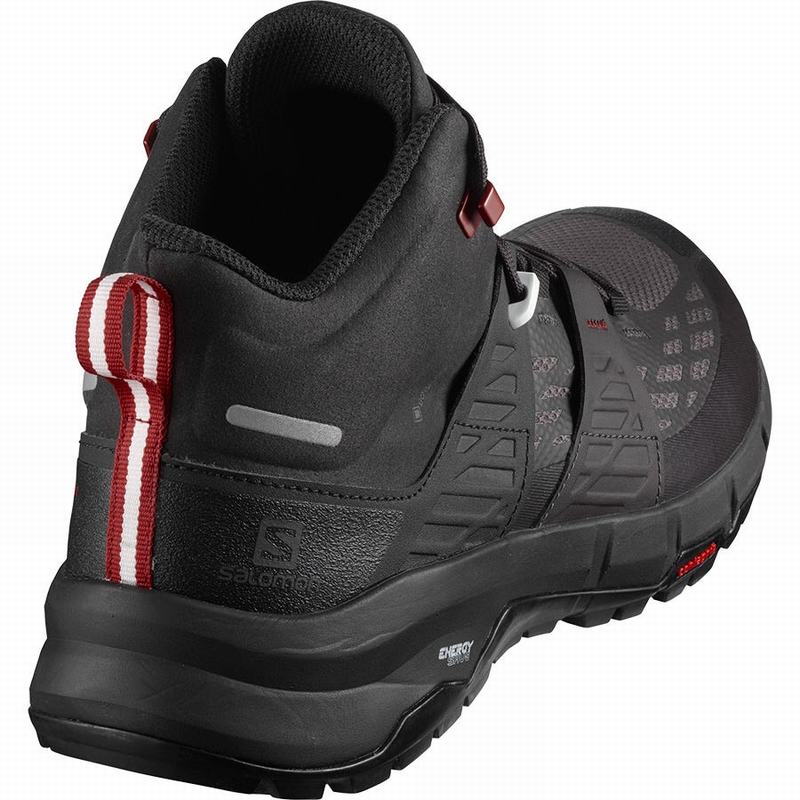 Chaussure de Randonnée Salomon ODYSSEY MID GTX Homme Noir Rouge | LGRJV-8723