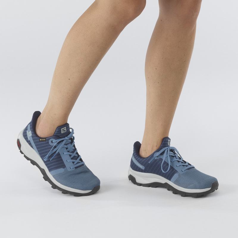 Chaussure de Randonnée Salomon OUTBOUND PRISM GORE-TEX Femme Bleu | EWIMV-9871