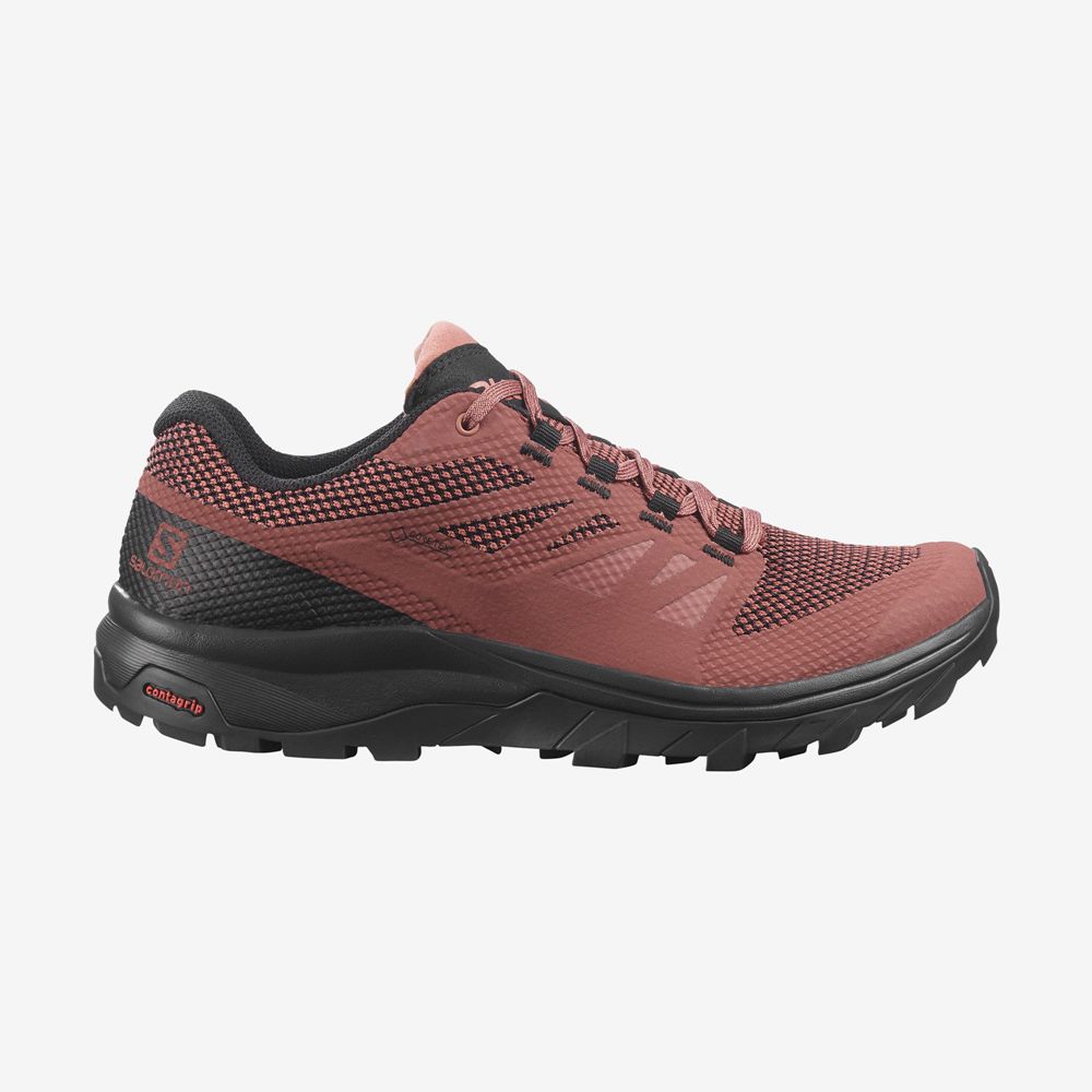 Chaussure de Randonnée Salomon OUTLINE GORE-TEX Femme Corail | FNJQO-7435