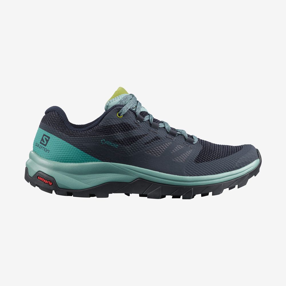 Chaussure de Randonnée Salomon OUTLINE GORE-TEX Femme Noir | QLAJY-9840