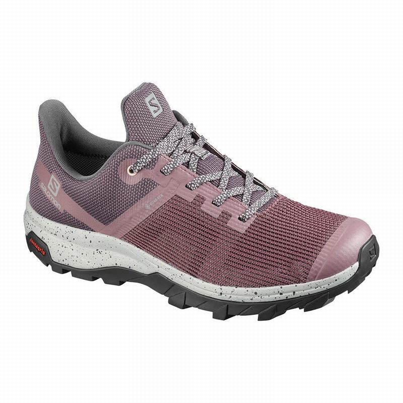 Chaussure de Randonnée Salomon OUTLINE PRISM GORE-TEX Femme Bordeaux | HIBGS-6049