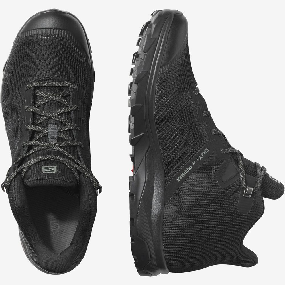 Chaussure de Randonnée Salomon OUTLINE PRISM MID GTX Homme Noir | BKUYI-1678