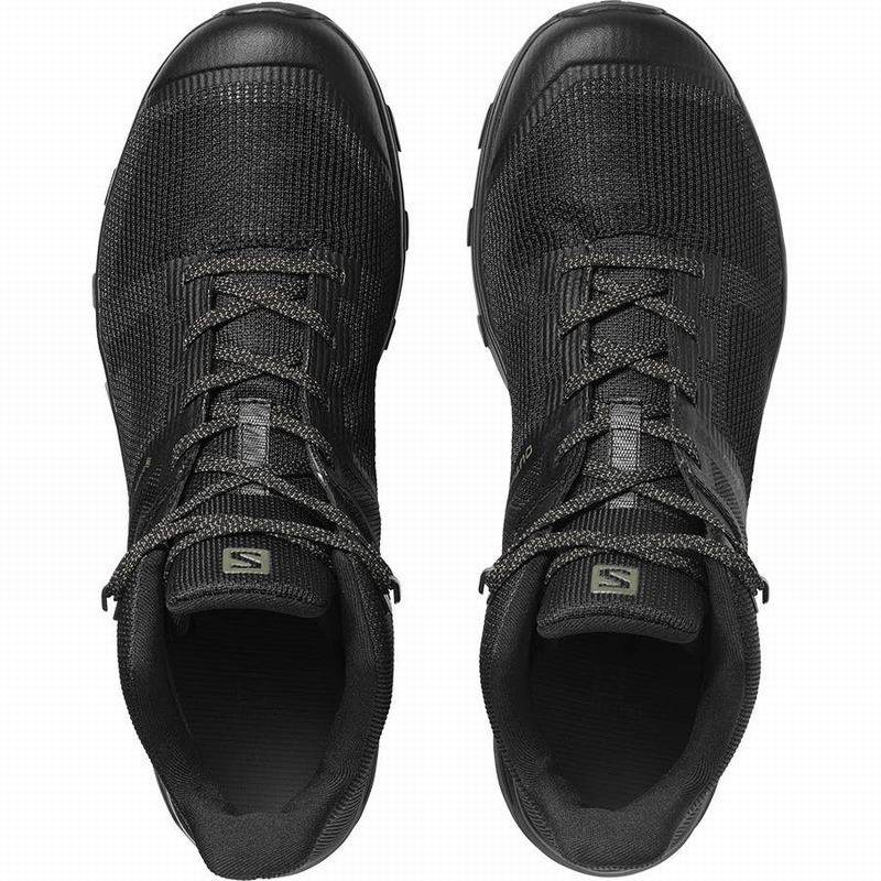 Chaussure de Randonnée Salomon OUTLINE PRISM MID GORE-TEX Homme Noir | ORZSH-7261