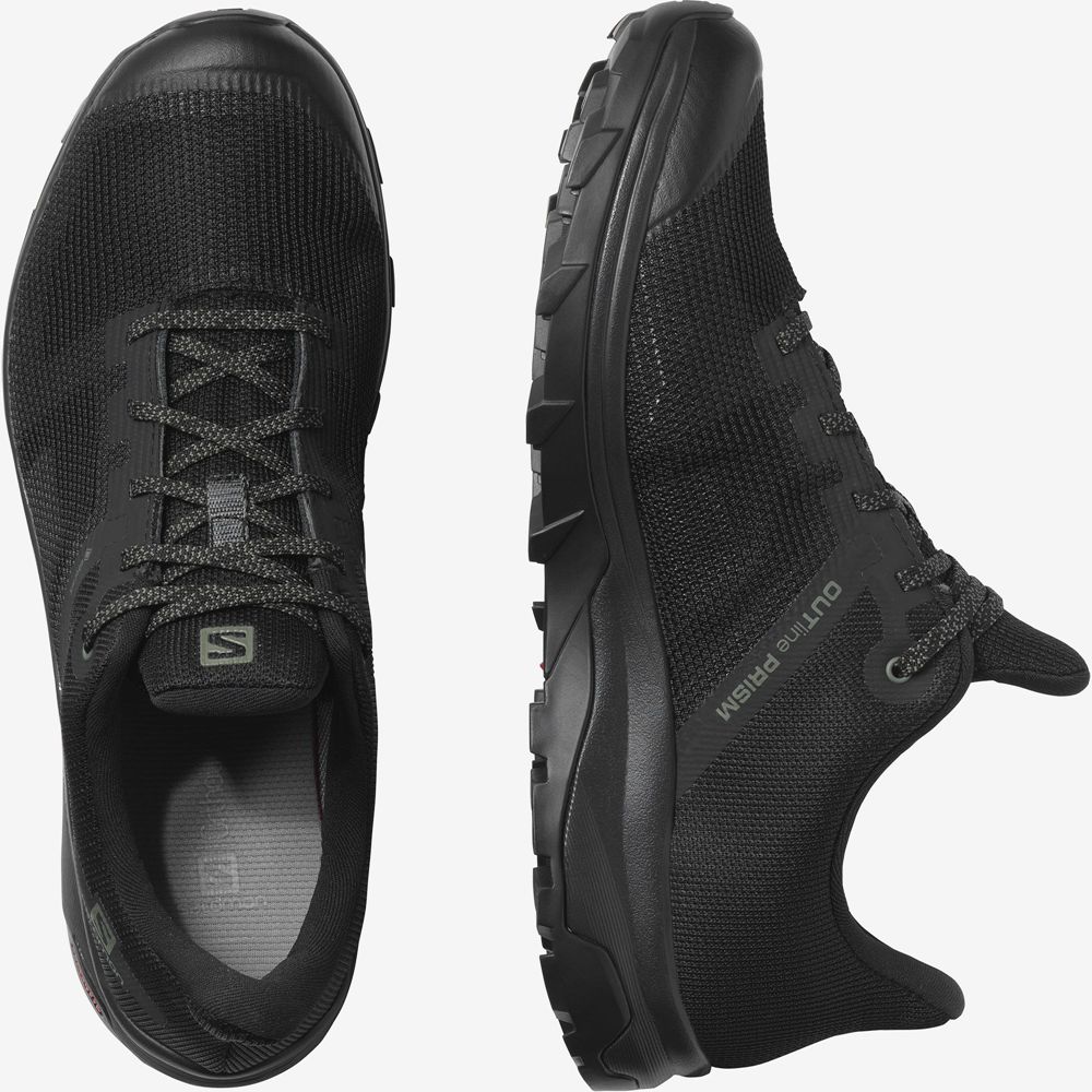 Chaussure de Randonnée Salomon OUTLINE PRISM GORE-TEX Homme Noir | ZGBQU-7420