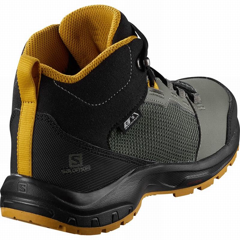 Chaussure de Randonnée Salomon OUTWARD CLIMASALOMON WATERPROOF Enfant Grise Noir | IXOKE-1608