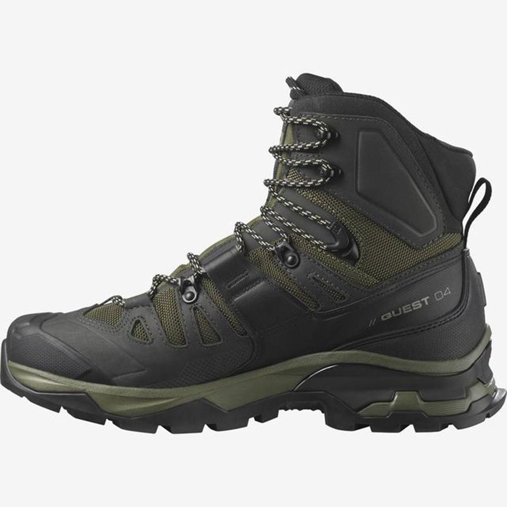 Chaussure de Randonnée Salomon QUEST 4 GTX Homme Vert Olive | SZHUA-8721