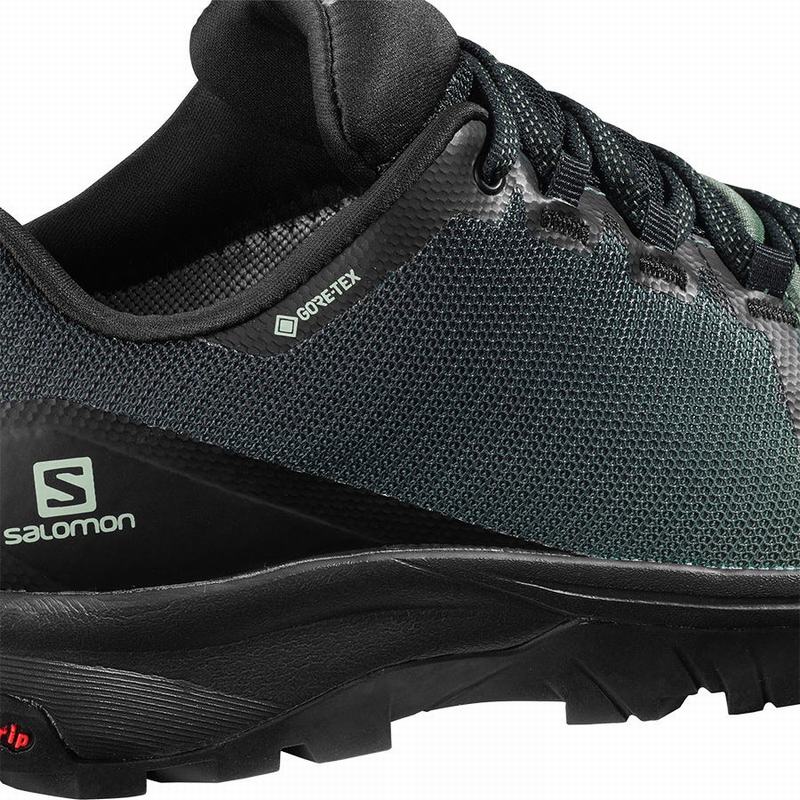 Chaussure de Randonnée Salomon VAYA GORE-TEX Femme Noir Vert | IWHLY-8690