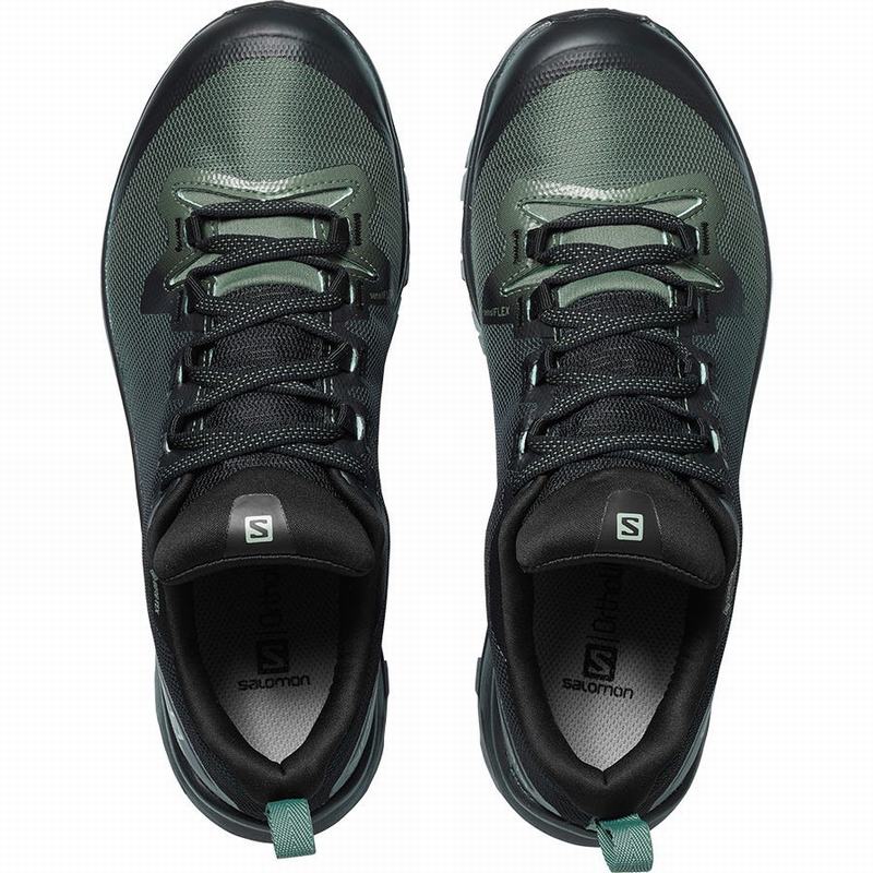 Chaussure de Randonnée Salomon VAYA GORE-TEX Femme Noir Vert | IWHLY-8690