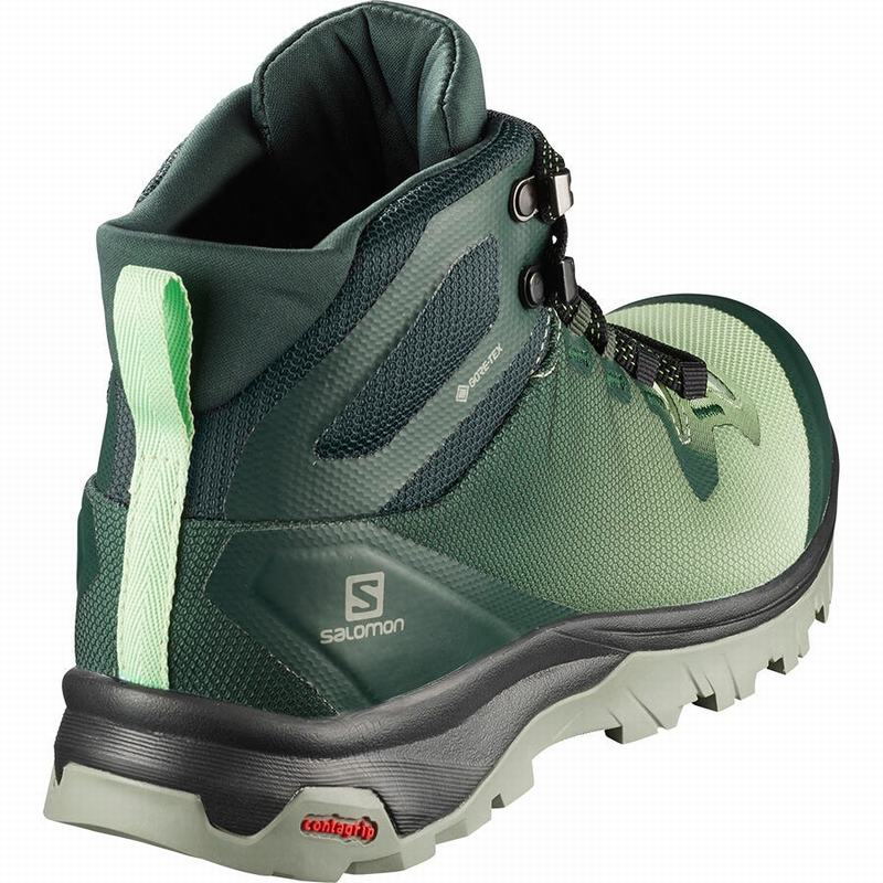 Chaussure de Randonnée Salomon VAYA MID GORE-TEX Femme Vert Grise | OLWNS-5871