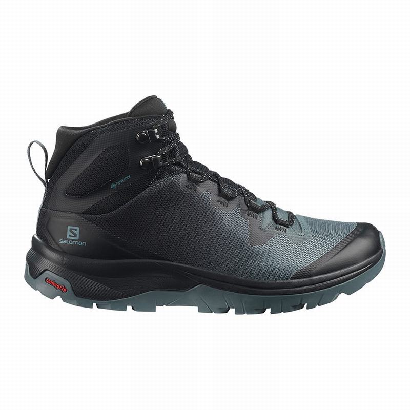 Chaussure de Randonnée Salomon VAYA MID GORE-TEX Femme Bleu Foncé Noir | MGJQY-6870