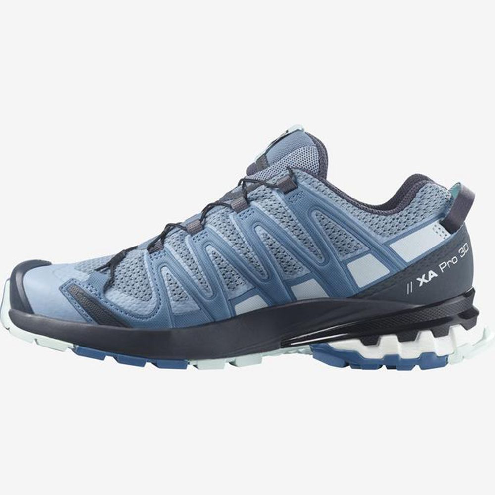 Chaussure de Randonnée Salomon XA PRO 3D V8 Femme Bleu | RLETQ-7256