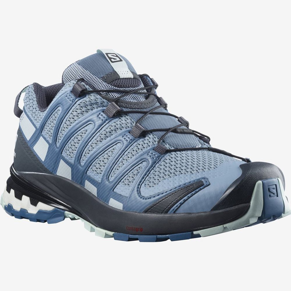 Chaussure de Randonnée Salomon XA PRO 3D V8 Femme Bleu | RLETQ-7256