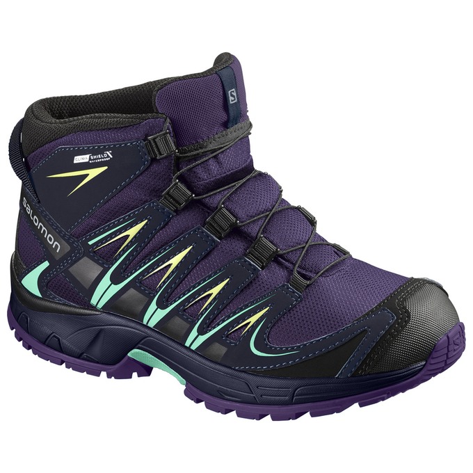 Chaussure de Randonnée Salomon XA PRO 3D MID CSWP J Enfant Violette | EIRYP-2360